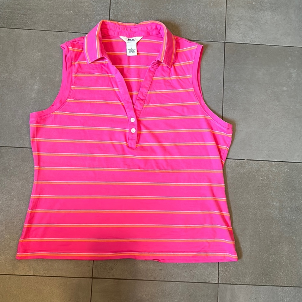 Bass Sleeveless Collared Top